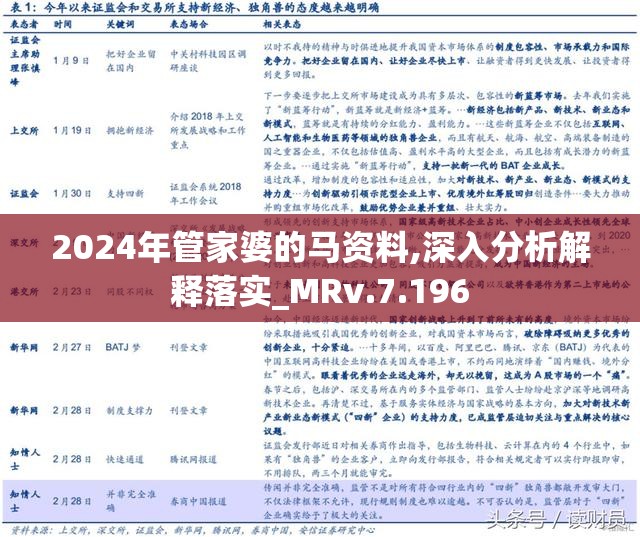 2024年管家婆的马资料|词语释义解释落实 旗舰版200.275